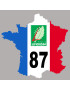 FRANCE 87 Limousin - 5x5cm - Sticker/autocollant