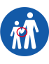 tenir la main de l'enfant - 5cm - Sticker/autocollant