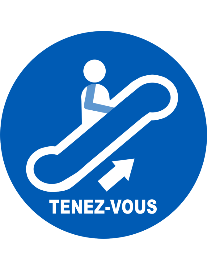 Escalateur montée tenez-vous - 5cm - Sticker/autocollant