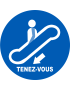 Escalateur descente tenez-vous - 10cm - Sticker/autocollant