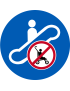 Escalateur poussette interdite - 15cm - Sticker/autocollant