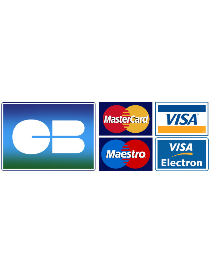 Paiement CB MASTERCARD/VISA/MAESTRO/ELECTRON - 30x10cm - Sticker/autoc