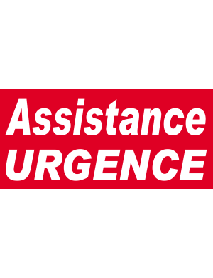 Assistance urgence - 30x14 cm - Sticker/autocollant