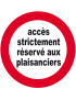 accès strictement réservé aux plaisanciers - 5cm - Sticker/autocoll