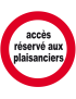 accès réservé aux plaisanciers - 5cm - Sticker/autocollant