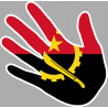 Autocollant (sticker): drapeau Angolais main