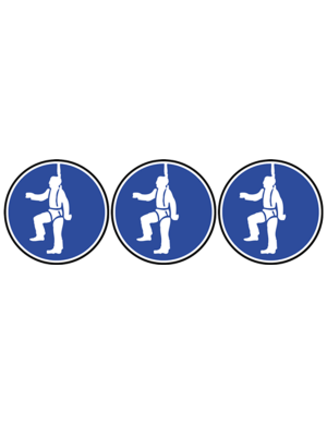 Protection contre la chute obligatoire - 3fois 10cm - Sticker/autocoll