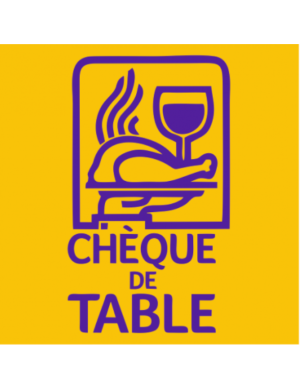Chèque de table accepté - 5x5cm - Sticker/autocollant