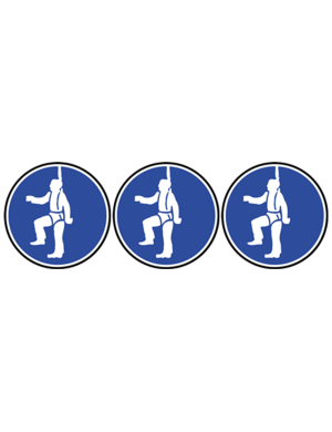 Protection contre la chute obligatoire - 3fois 5cm - Sticker/autocolla