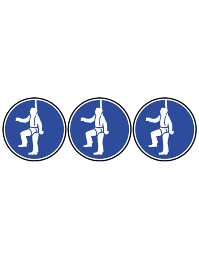Protection contre la chute obligatoire - 3fois 5cm - Sticker/autocolla