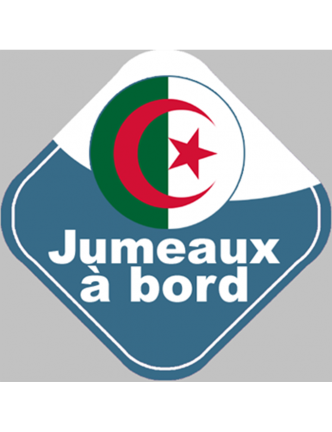 bébé à bord jumeaux d'origine Algérienne - 10x10cm - Sticker/autoc