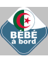 bébé à bord gars d'origine Algérienne - 10x10cm - Sticker/autocoll