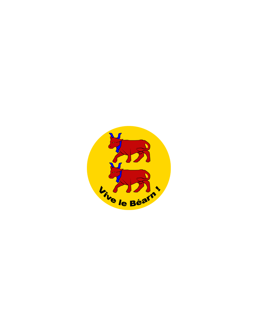 Vive le Béarn (15x15cm) - Sticker/autocollant