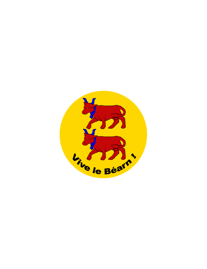 Vive le Béarn (5x5cm) - Sticker/autocollant