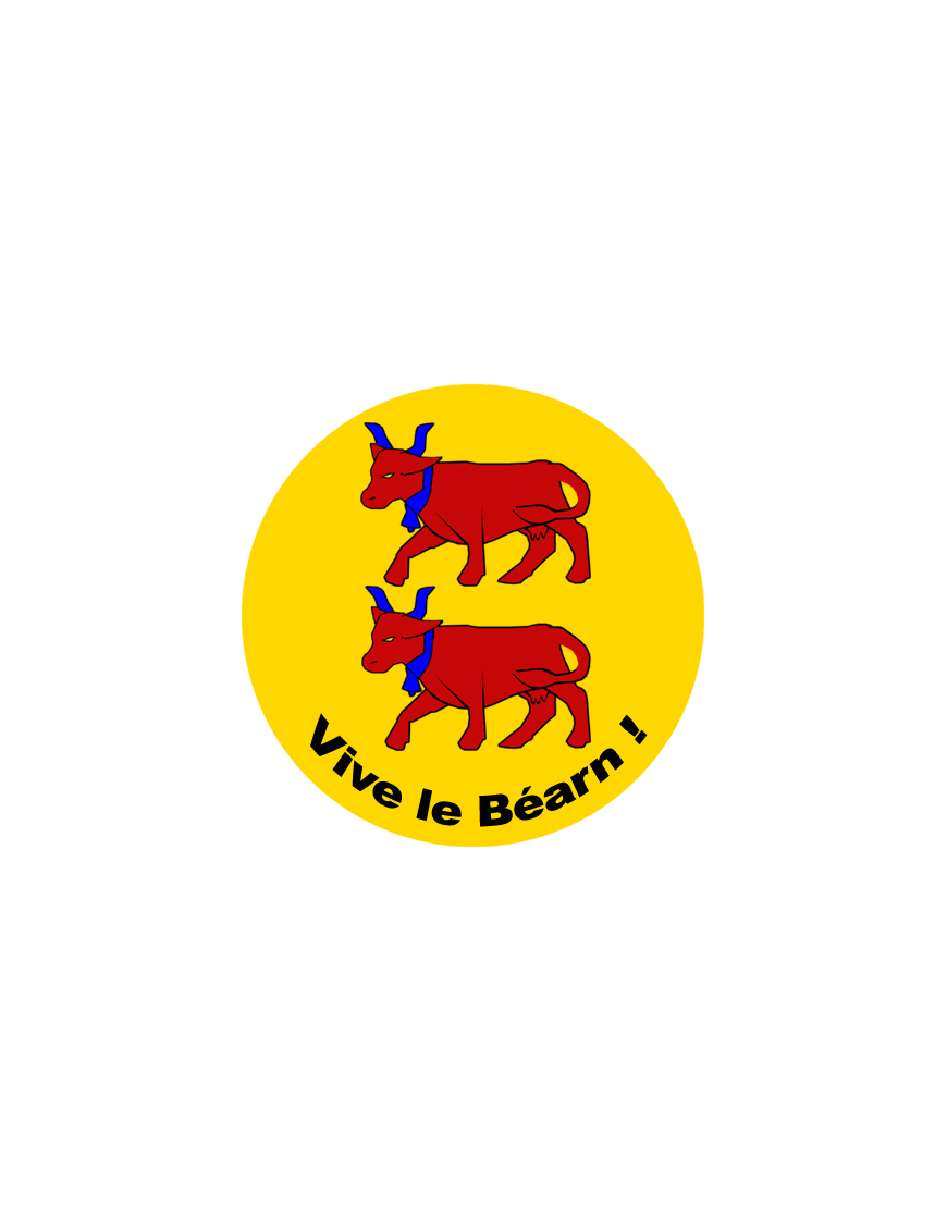Vive le Béarn (20x20cm) - Sticker/autocollant