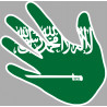 Autocollant (sticker): drapeau Arabie Saoudite main