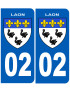 immatriculation Laon - Sticker/autocollant