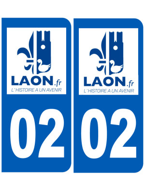 immatriculation 02 Laon - Sticker/autocollant