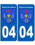 immatriculation Digne-les-Bains - Sticker/autocollant