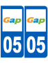 immatriculation 05 Gap - Sticker/autocollant