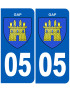 immatriculation Gap - Sticker/autocollant