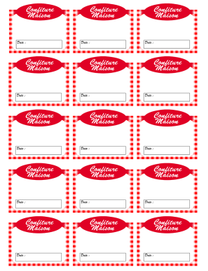 Étiquettes de confiture (15fois 6x5cm) - Sticker/autocollant