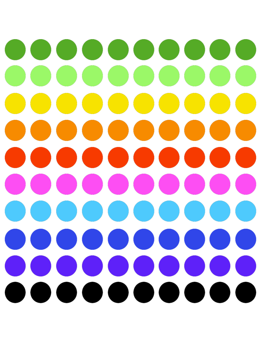 gommettes plastifiées - 100fois 0.5cm - Sticker/autocollant