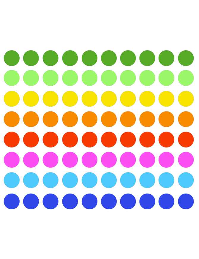 gommettes plastifiées - 80fois 2cm - Sticker/autocollant