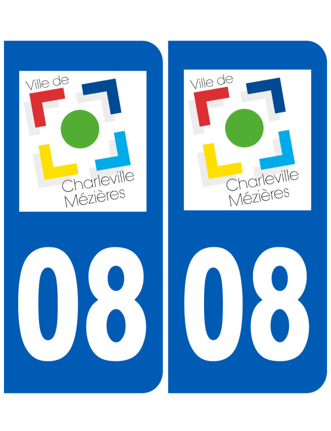 immatriculation 08 Charleville-Mézières - Sticker/autocollant