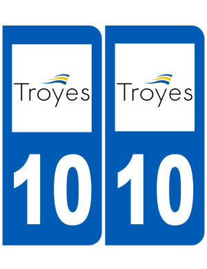 immatriculation Troyes 10 - Sticker/autocollant