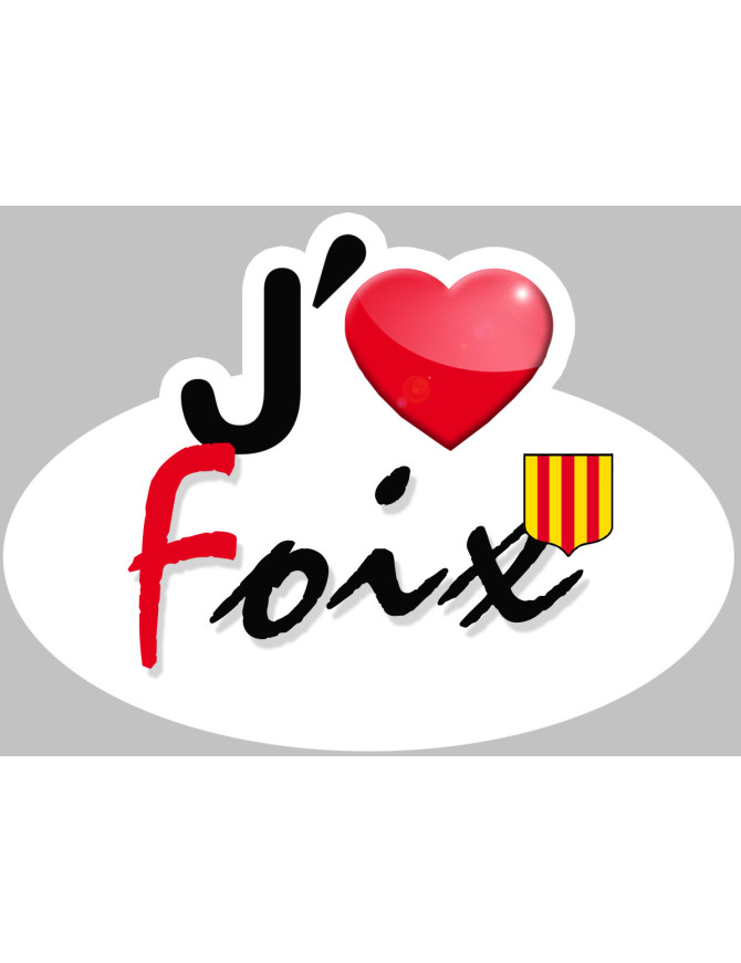 j'aime Foix (5x3.5cm) - Sticker/autocollant