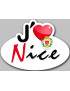 j'aime Nice - 15x11cm - Sticker/autocollant