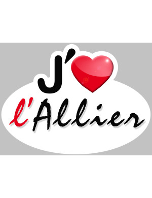j'aime l'Allier (15x11cm) - Sticker/autocollant