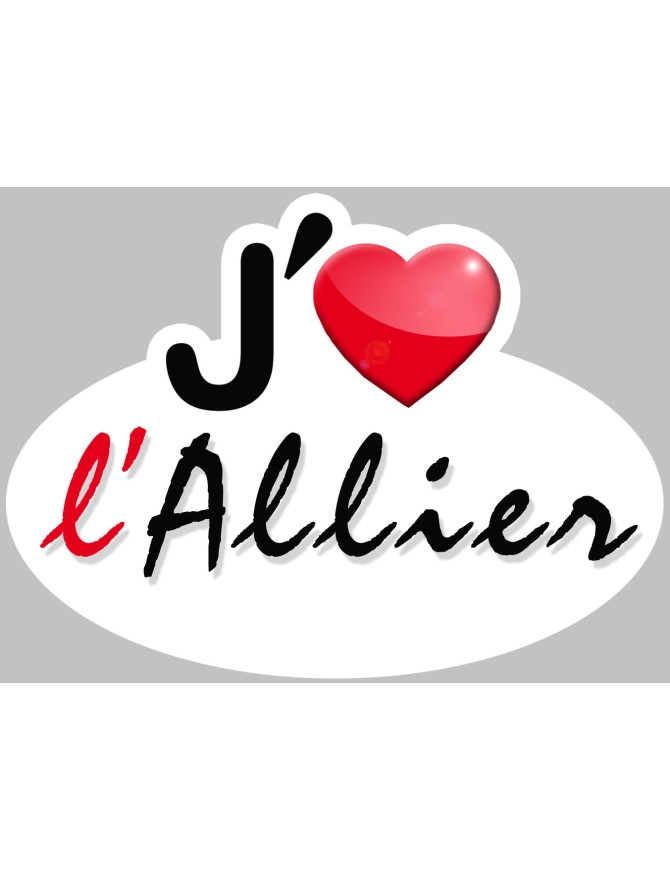 j'aime l'Allier (15x11cm) - Sticker/autocollant