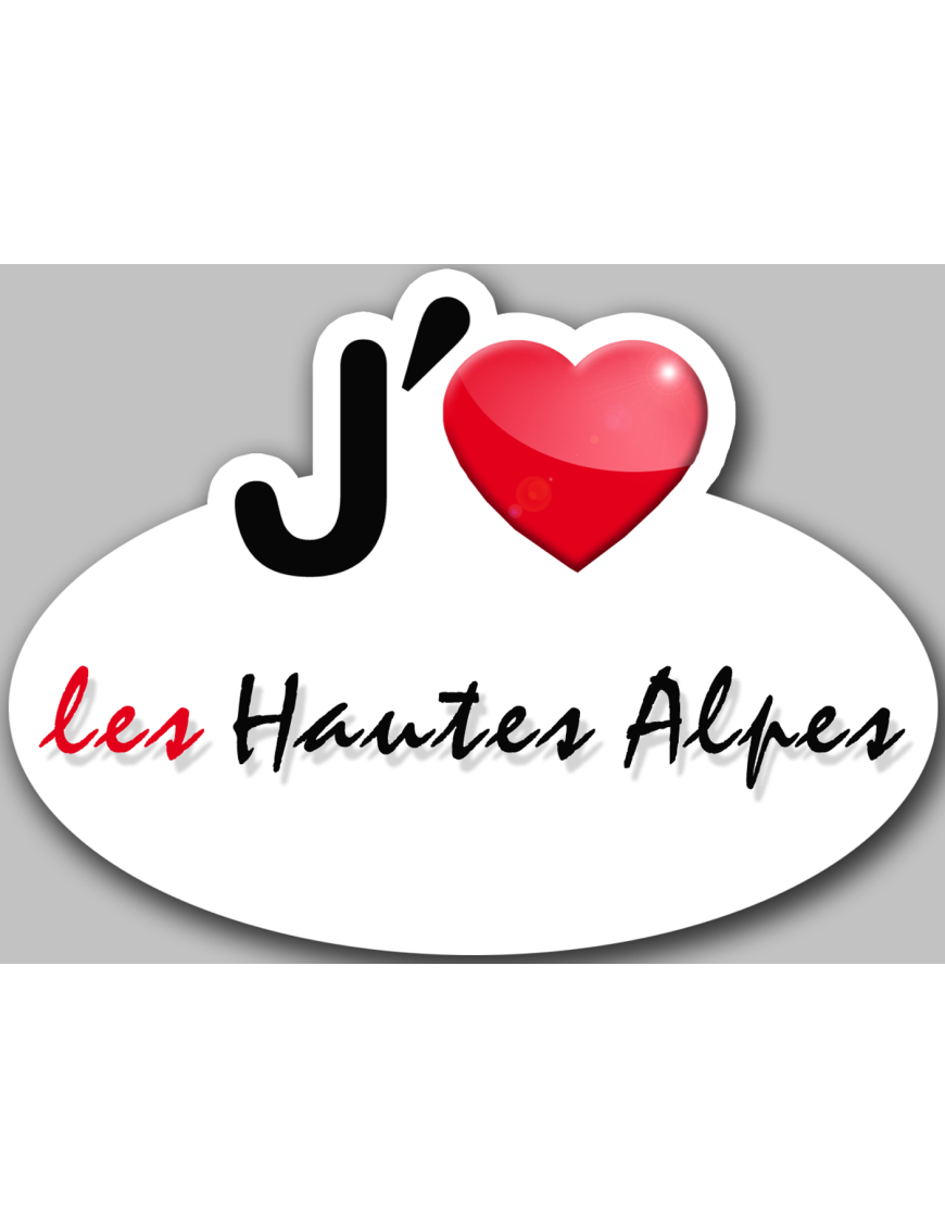 j'aime les Hautes-Alpes (15x11cm) - Sticker/autocollant