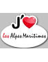 j'aime les Alpes-Maritimes (15x11cm) - Sticker/autocollant