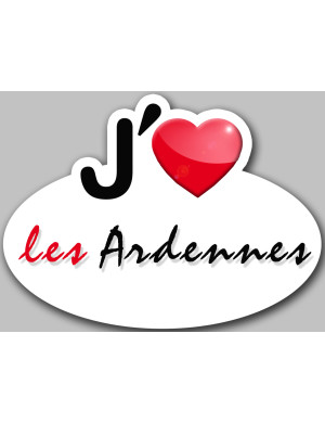 j'aime les Ardennes (15x11cm) - Sticker/autocollant