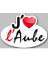 j'aime l'Aube (15x11cm) - Sticker/autocollant
