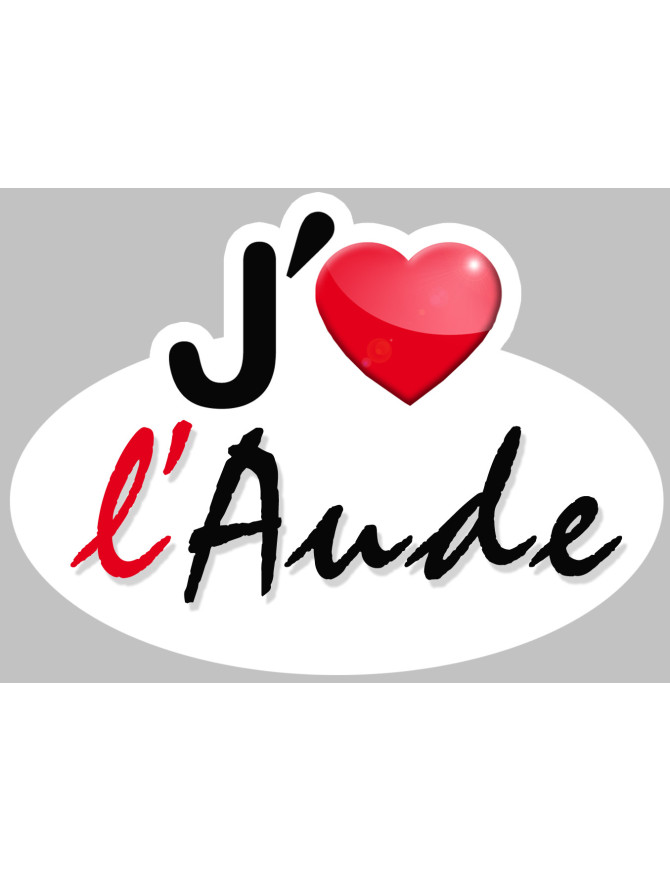 j'aime l'Aude (15x11cm) - Sticker/autocollant