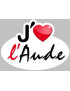 j'aime l'Aude (15x11cm) - Sticker/autocollant