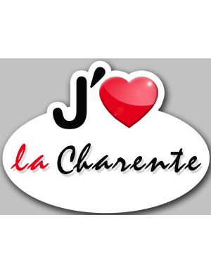 j'aime la Charente (15x11cm) - Sticker/autocollant
