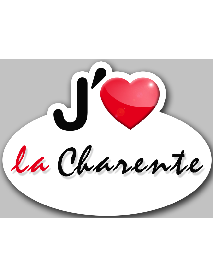j'aime la Charente (15x11cm) - Sticker/autocollant