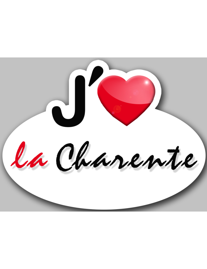 j'aime la Charente (15x11cm) - Sticker/autocollant