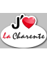 j'aime la Charente (15x11cm) - Sticker/autocollant