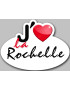 j'aime la Rochelle - 5x3.7cm - Sticker/autocollant