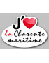 j'aime la Charente-maritime (15x11cm) - Sticker/autocollant