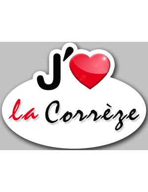 j'aime la Corrèze (15x11cm) - Sticker/autocollant