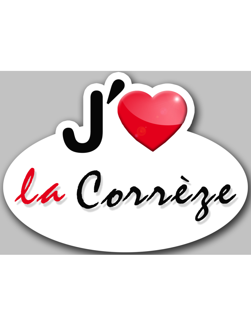 j'aime la Corrèze (15x11cm) - Sticker/autocollant