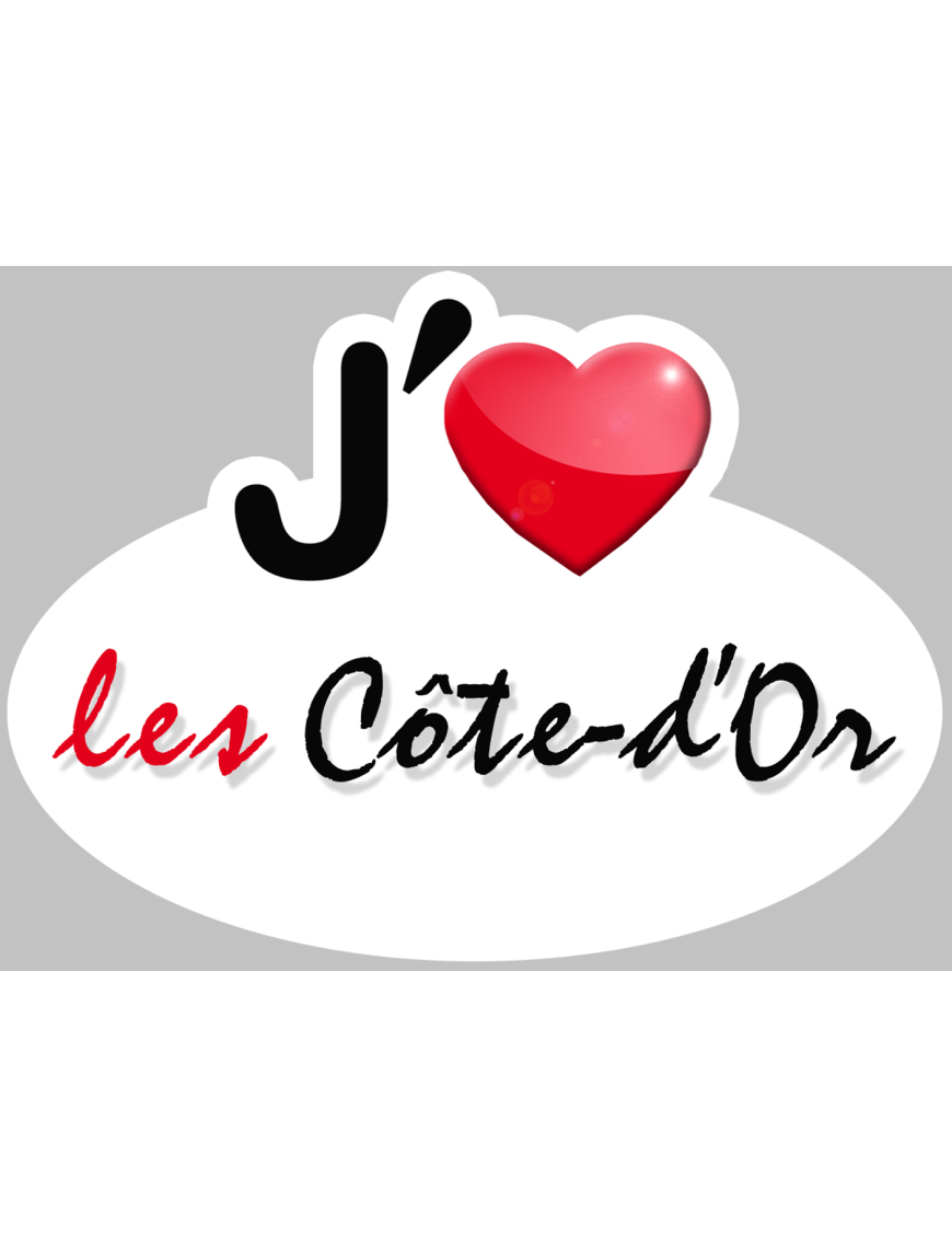 j'aime la Côte-d'Or (15x11cm) - Sticker/autocollant