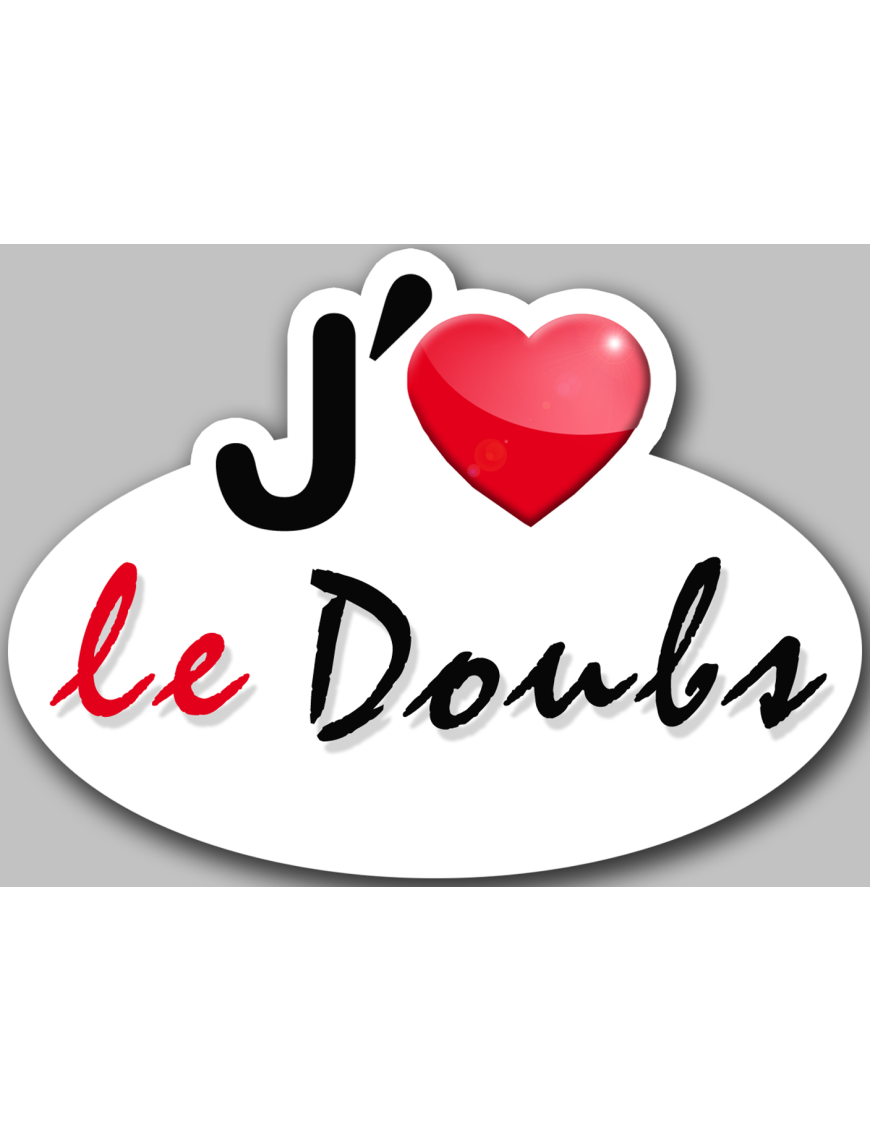 j'aime le Doubs (15x11cm) - Sticker/autocollant